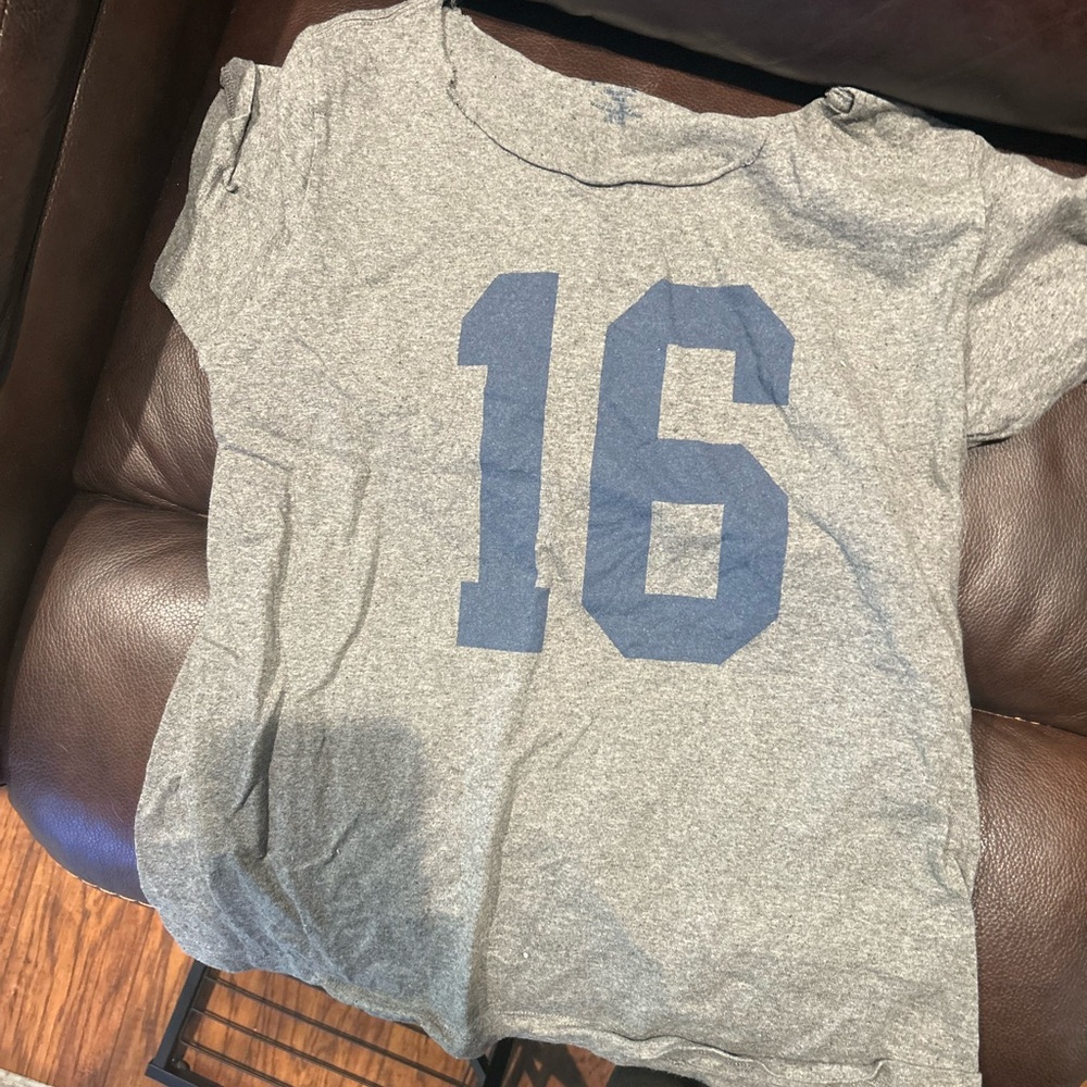 Brandy Melville Gray Tee with Blue Number